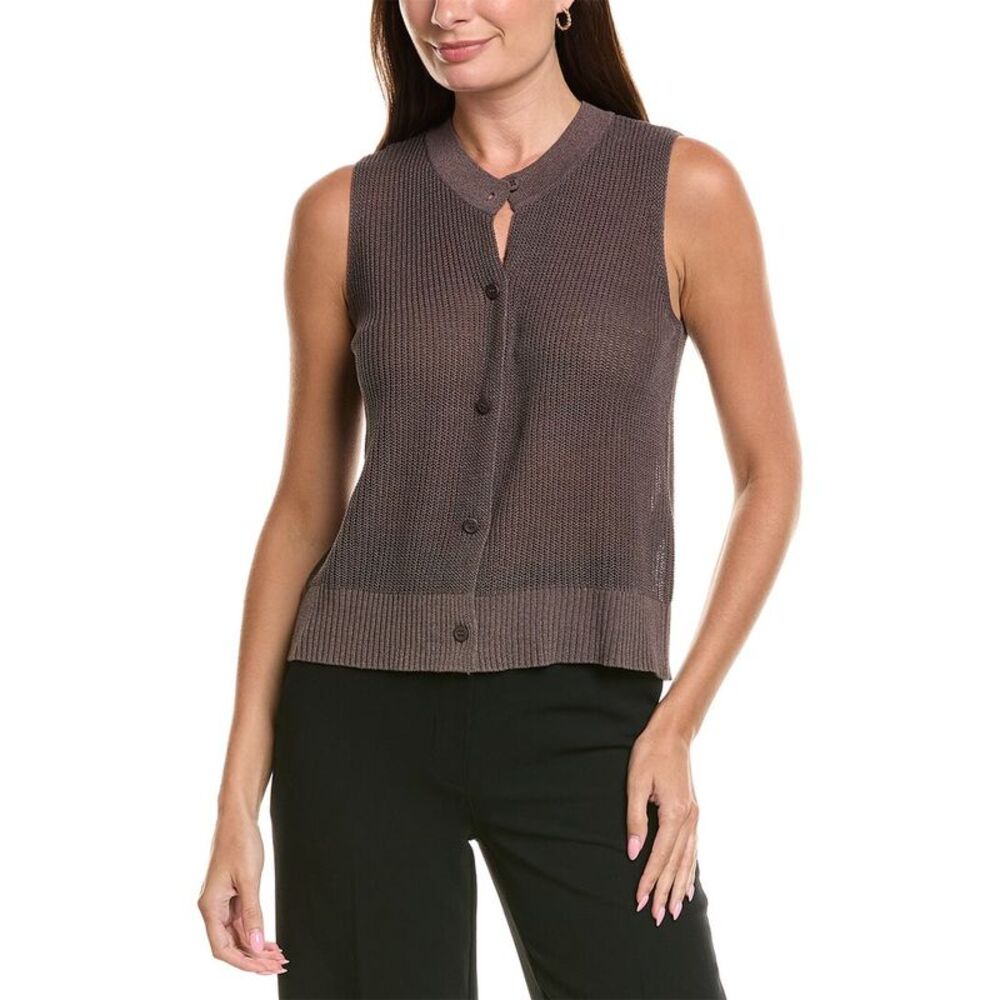 Eileen Fisher Womens  Silk-Blend Vest